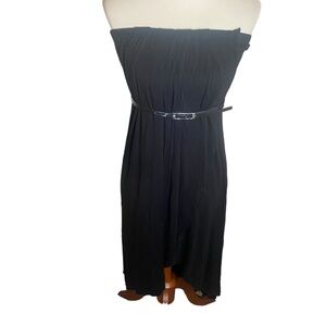 Molloy Black Strapless Belted Dress